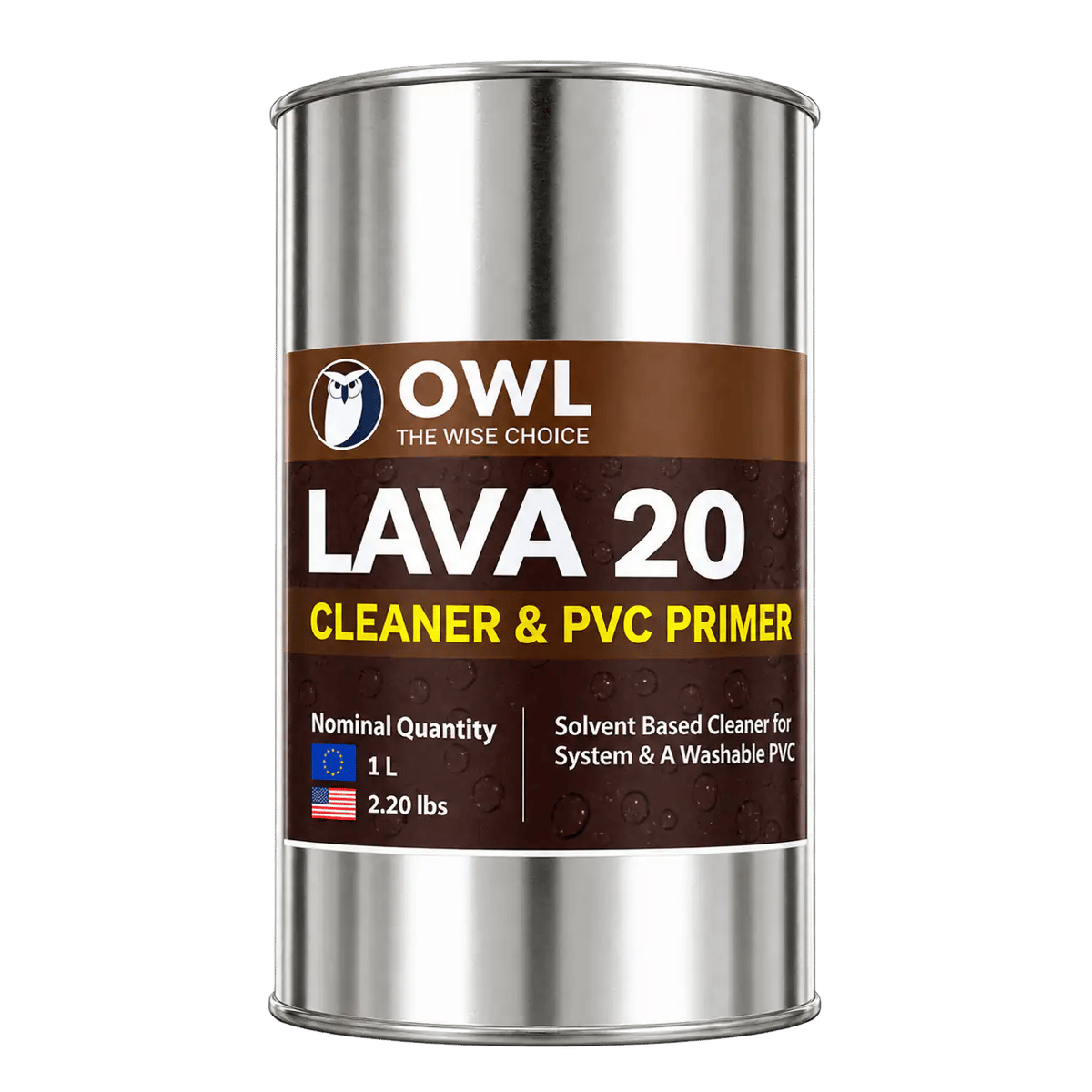 Preparat czyszczący i podkład gruntujący do PVC  Lava 20 1L