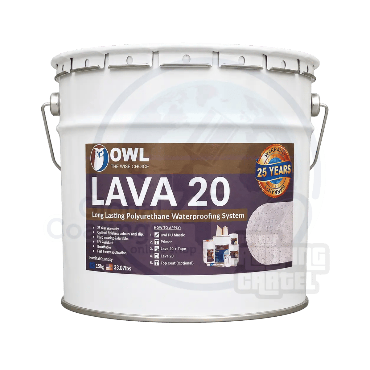 LAVA 20 15kg Płynna membrana poliuretanowa - Uszczelniająca guma w płynie