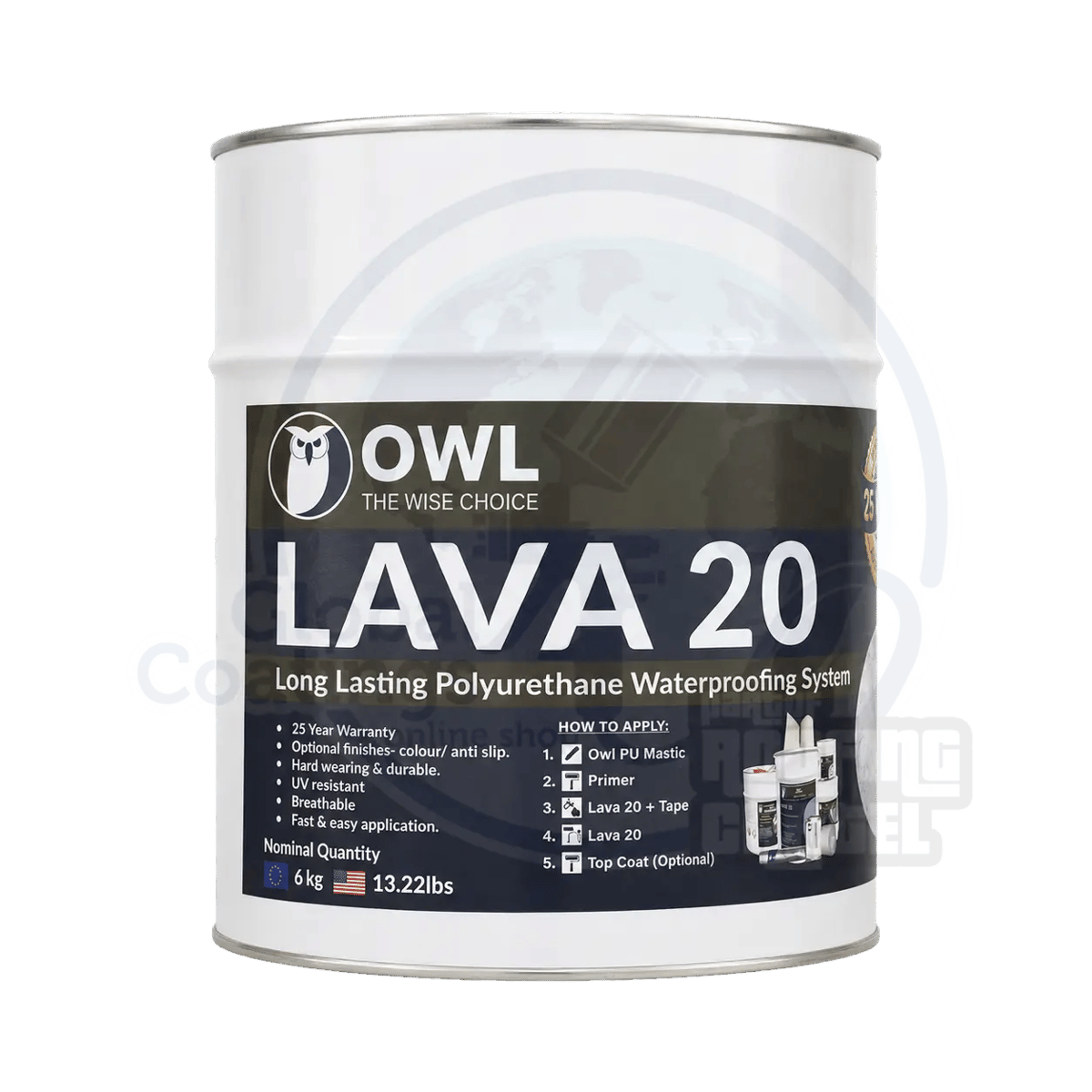 LAVA 20 6kg Membrana poliuretanowa - Uszczelniająca guma w płynie