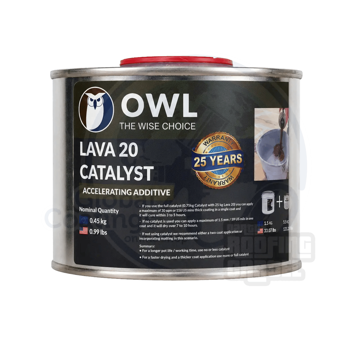Przyspieszacz utwardzania do membrany 15kg - LAVA 20 Catalyst 0,45kg