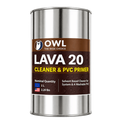 Preparat czyszczący i podkład gruntujący do PVC  Lava 20 1L