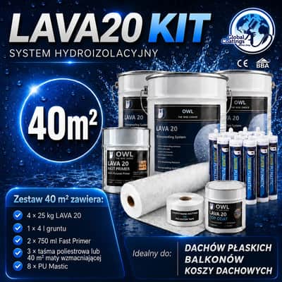 Zestaw uszczelniający hydroizolacyjny LAVA 20 40m²