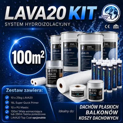Zestaw uszczelniający hydroizolacyjny LAVA 20 100m²