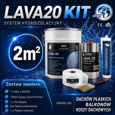 Zestaw naprawczy hydroizolacyjny LAVA 20 2m²