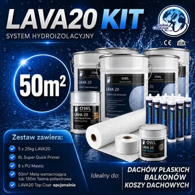 Zestaw uszczelniający hydroizolacyjny LAVA 20 50m²