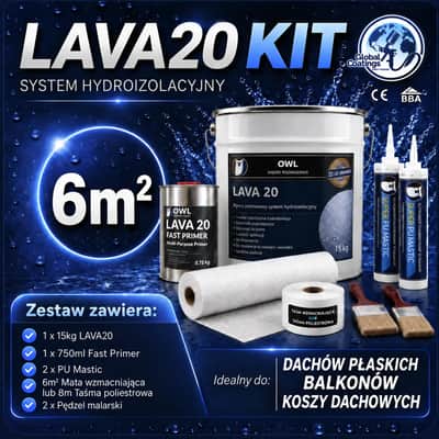 Zestaw uszczelniający hydroizolacyjny LAVA 20 6m²