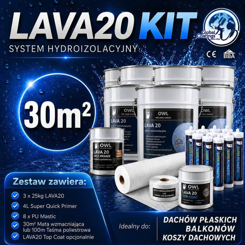 Zestaw uszczelniający hydroizolacyjny LAVA 20 30m²