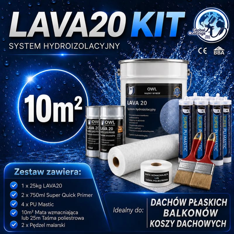 Zestaw uszczelniający hydroizolacyjny LAVA 20 10m²