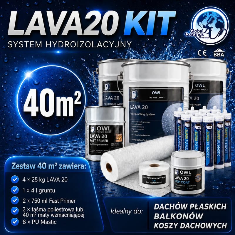 Zestaw uszczelniający hydroizolacyjny LAVA 20 40m²