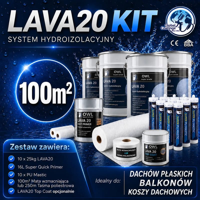Zestaw uszczelniający hydroizolacyjny LAVA 20 100m²
